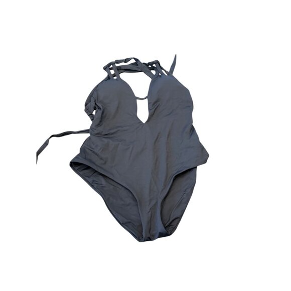 BECCA  Black  Skylar Loop Plunge One-Piece Size Small - Picture 8 of 12